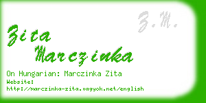 zita marczinka business card